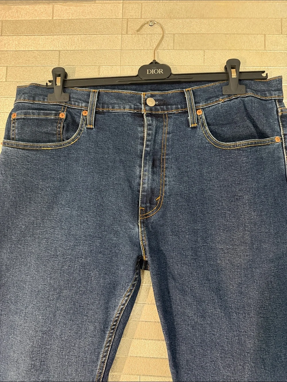 Levi's 502 Men's Dark Blue Denim Jeans 36 x 30, Classic Straight Fit